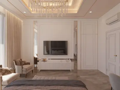 LUXURY MASTER BEDROOM 3D model