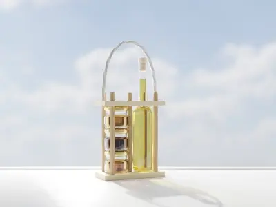 Honey And Oil Souvenir Low-poly 3D model