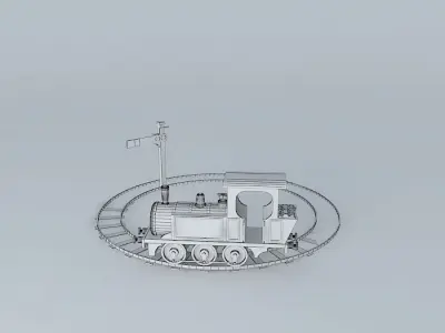 Toy train Free 3D model