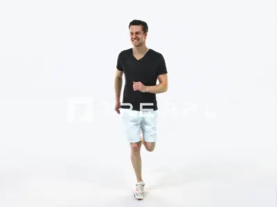Virtue 02C Running Jogging Football Sports Man Low-poly 3D model