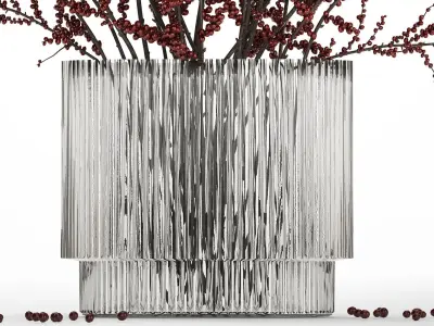 beautiful bouquet of branches with red berries 481 3D model