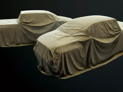 Car Cover f Low-poly 3D model