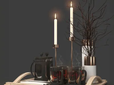 Herbal Tea Set 3D model