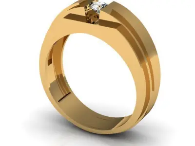 man ring 3D print model 2