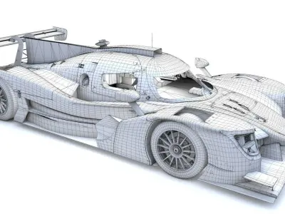 Ligier JSP325 LMP3 Low-poly 3D model