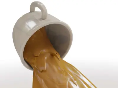 Tea Coffee Kiss 3D Sculpture 3D model