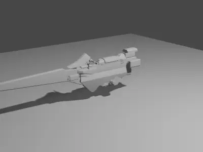 Hoverbike gun Free 3D model