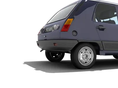 Renault 5 GTL 5 doors Low-poly 3D model