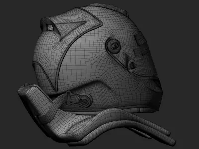 Kimi Raikkonen 2014 style Racing helmet 3D model