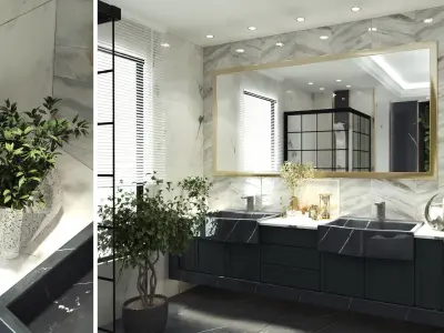 bathroom interior scene 011 Low-poly 3D model