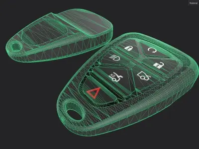 Car key Model 10 Low-poly 3D model