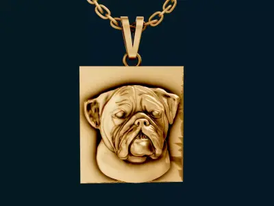 Dog Pendant luxury  3D print model