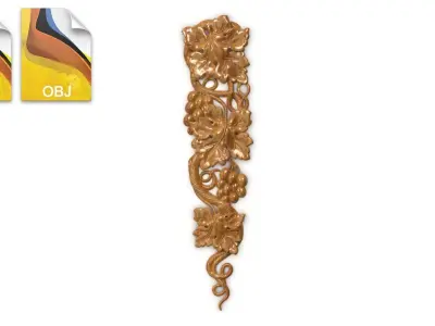 Bunch of grapes vine Decor 3D model 3D model