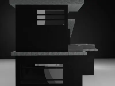 Modern Minimalist House - 3D Architectural Model Low-poly 3D model