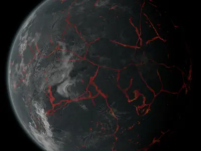 Volcanic Planet 01 Free 3D model