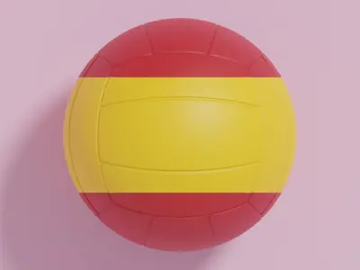 Flag Volleyball Ball Collection 3 3D model