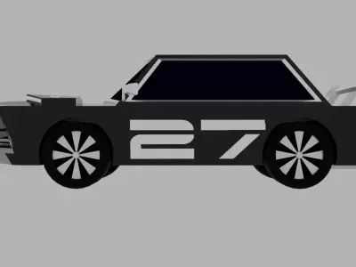 Low Poly Car Rigged Low-poly 3D model