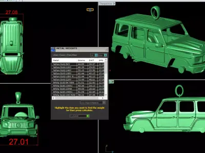 Mercedes G-Class SUV Pendant 3D Model 3D print model purchase