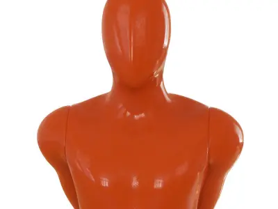 Faceless male mannequin 45 3D model