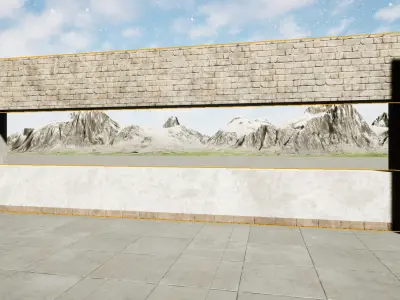 Unreal Engine Modular Walls 1-2 Low-poly 3D model