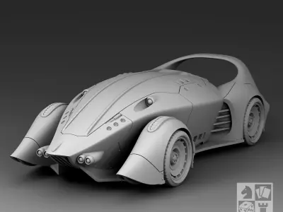 Futuristic Car - Shark 3D print model