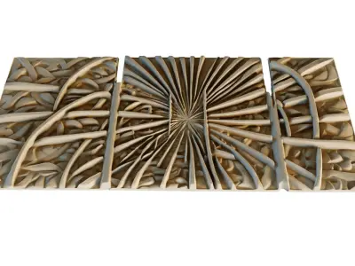 mural decor set wall panel 26 3D model