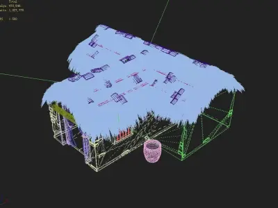 Game Large House - House 03 3D model