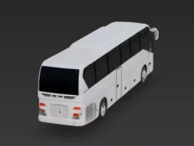 Ultra Luxury Holiday Tour Bus 3D Model Exterior 3D print model