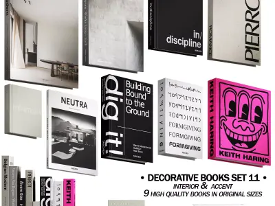 058 Decorative books set 11 neutral 03 3D model