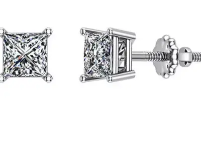 Women Diamond Earrings 3D print model 19
