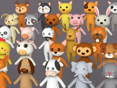 Character002 Little Animal Pack Low-poly 3D model