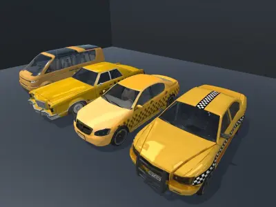 Texi Car Pack Low-poly 3D model