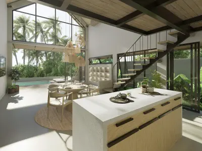 D5 Render Scene VILLA UBUD BALI 3D model