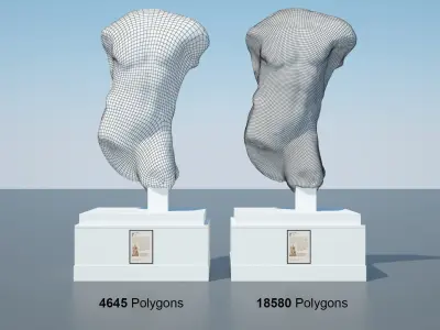 Hercules rock sculpture 3D model