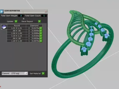 Women solitaire ring 3D print model