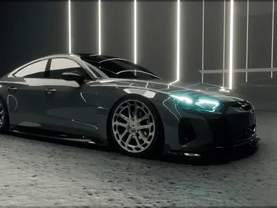 High-Detail Audi e-tron with Custom Body Kit 3D model