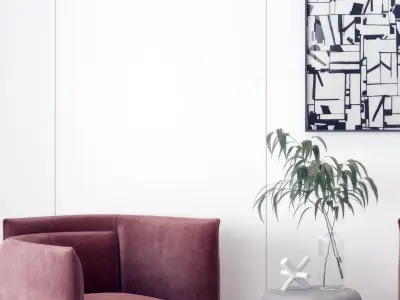 sofa Modern person single 3D model