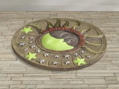 Heathcote Garden Stepping Stone 3D model