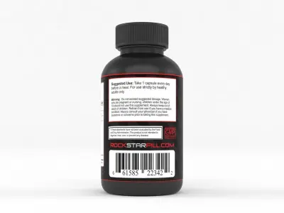 Rockstar N02 Nitric Oxide Supplement 3D model