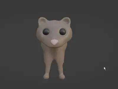 Stylize Mink Low-poly 3D model