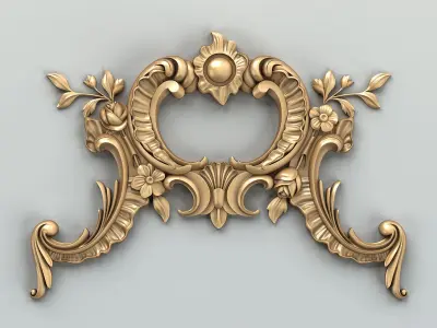 Carved decor central 043 3D model