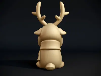 Christmas Cartoon Deer 3D print model