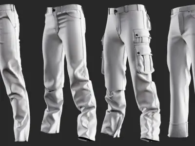 20 Pants - Vol 3 - Base Mesh 3D model