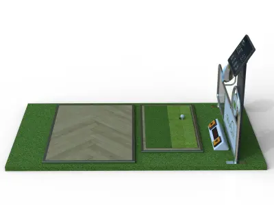 Indoor Golf Course Equipment 3D model Low-poly 3D model