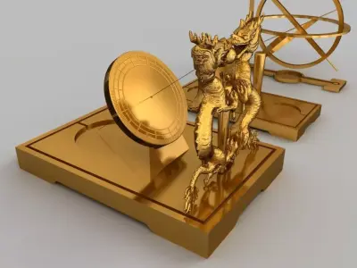 Korean Traditional Sundial Set Jang Young Sil Inventions 3D model