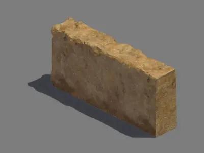 gAME Pei Cheng - Stone Wall 03 3D model