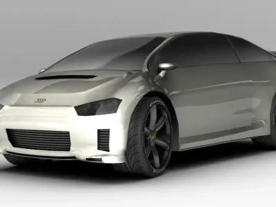 A Hybrid Concept Google Car AAA Low-poly 3D model