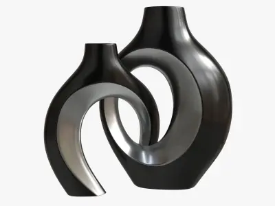 Metal Vases 2-set 3D model