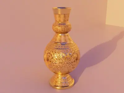 Medieval Flower Vase 7 Low-poly 3D model