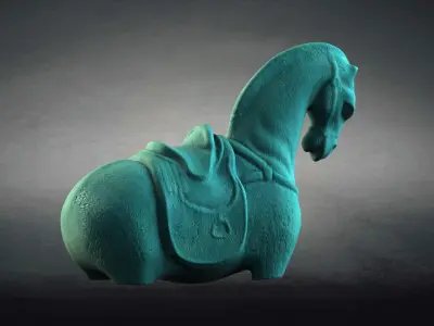 Ancient Cultural Relics stone carvings decorative museum 3D model